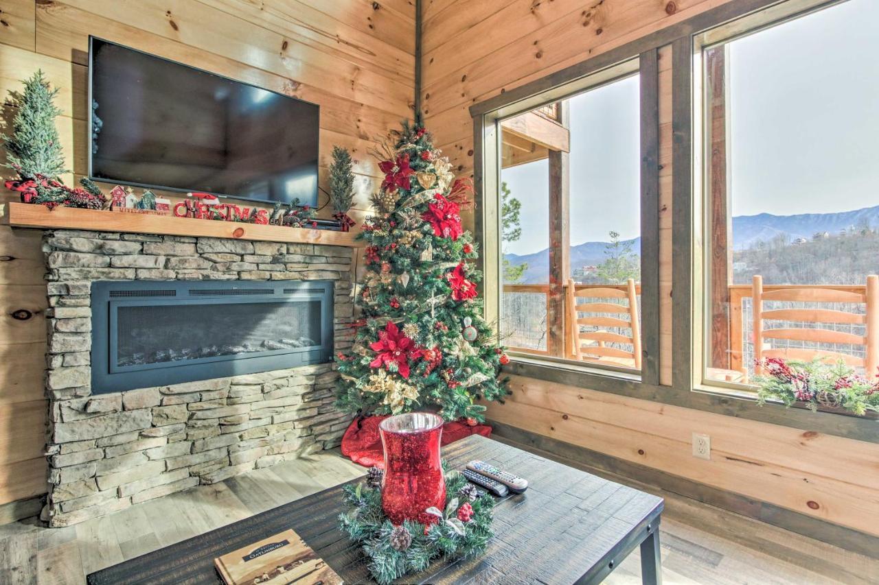 ガトリンバーグ Smoky Mountain Hideaway With Hot Tub, Deck And Views!ヴィラ エクステリア 写真